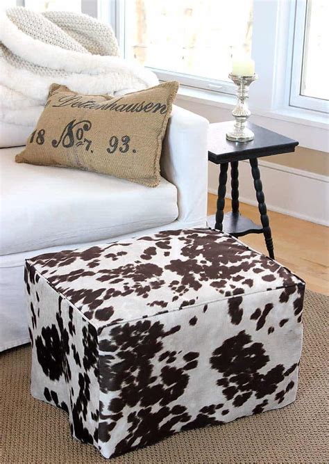 how to make ottoman slipcover.